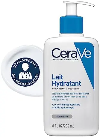 Lotion hydratante CeraVe pour peaux sèches à très sèches – Une solution d'hydratation 24 heures avec de l'acide hyaluronique – Avis